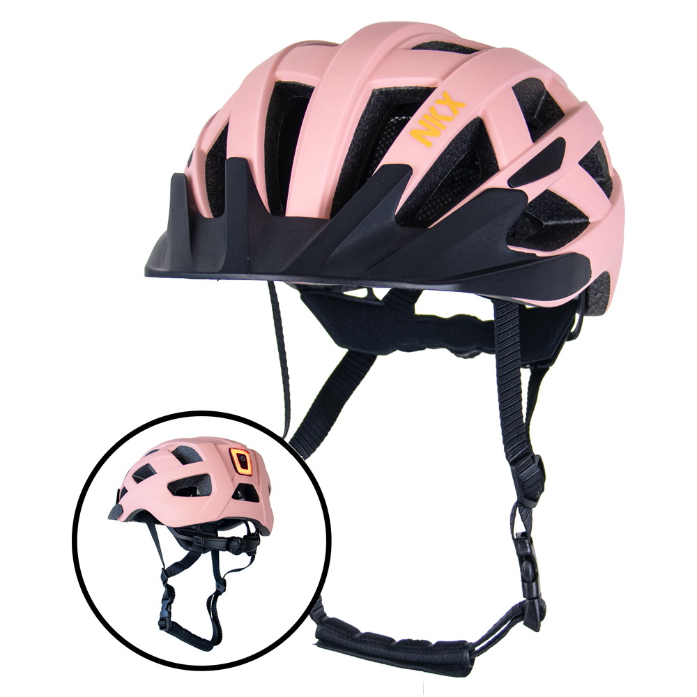 NKX City LED Sykkelhjelm med innebygget lys