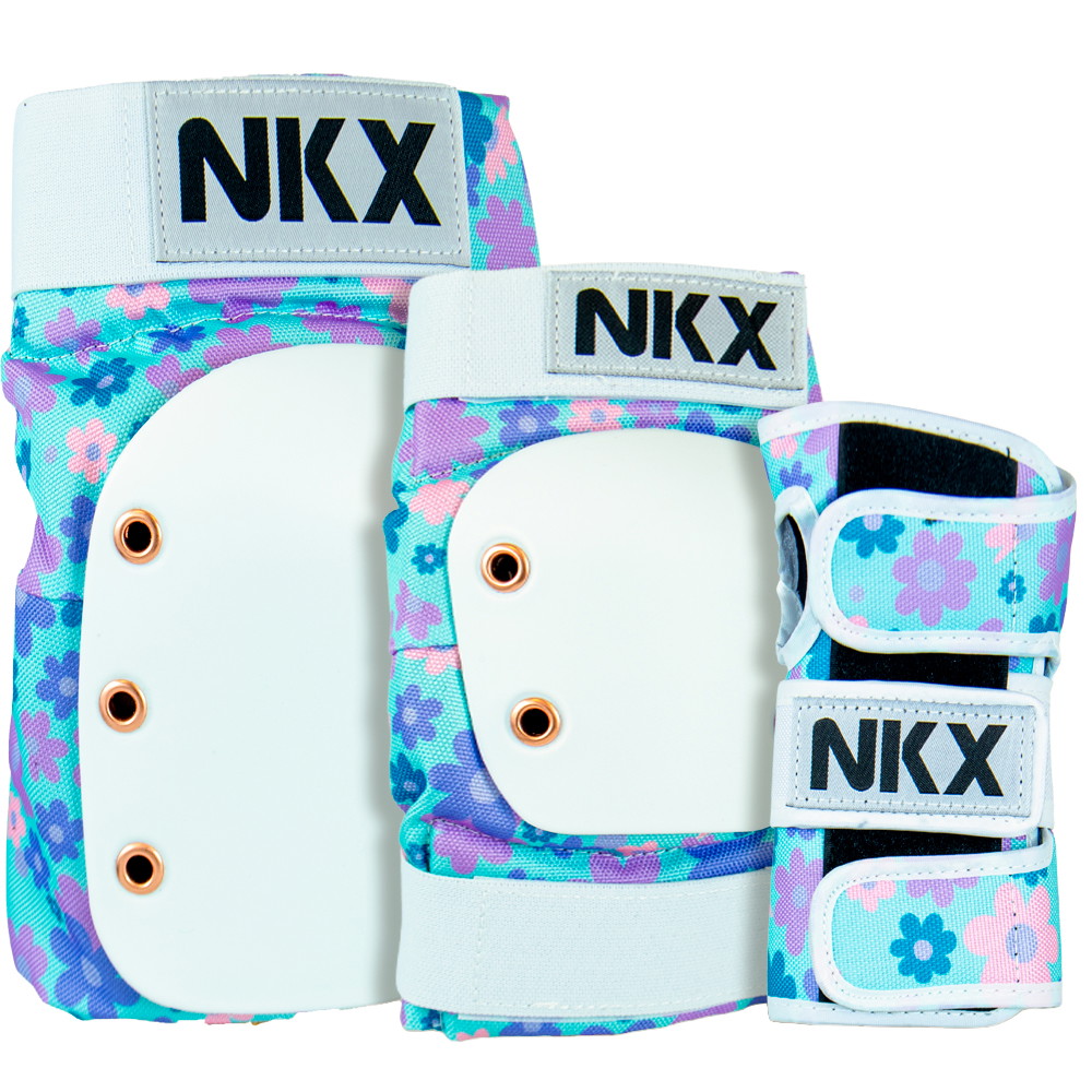NKX 3-Pakke Pro Beskyttelsesutstyr - Knepads, Albuepads og Håndleddsbeskyttere
