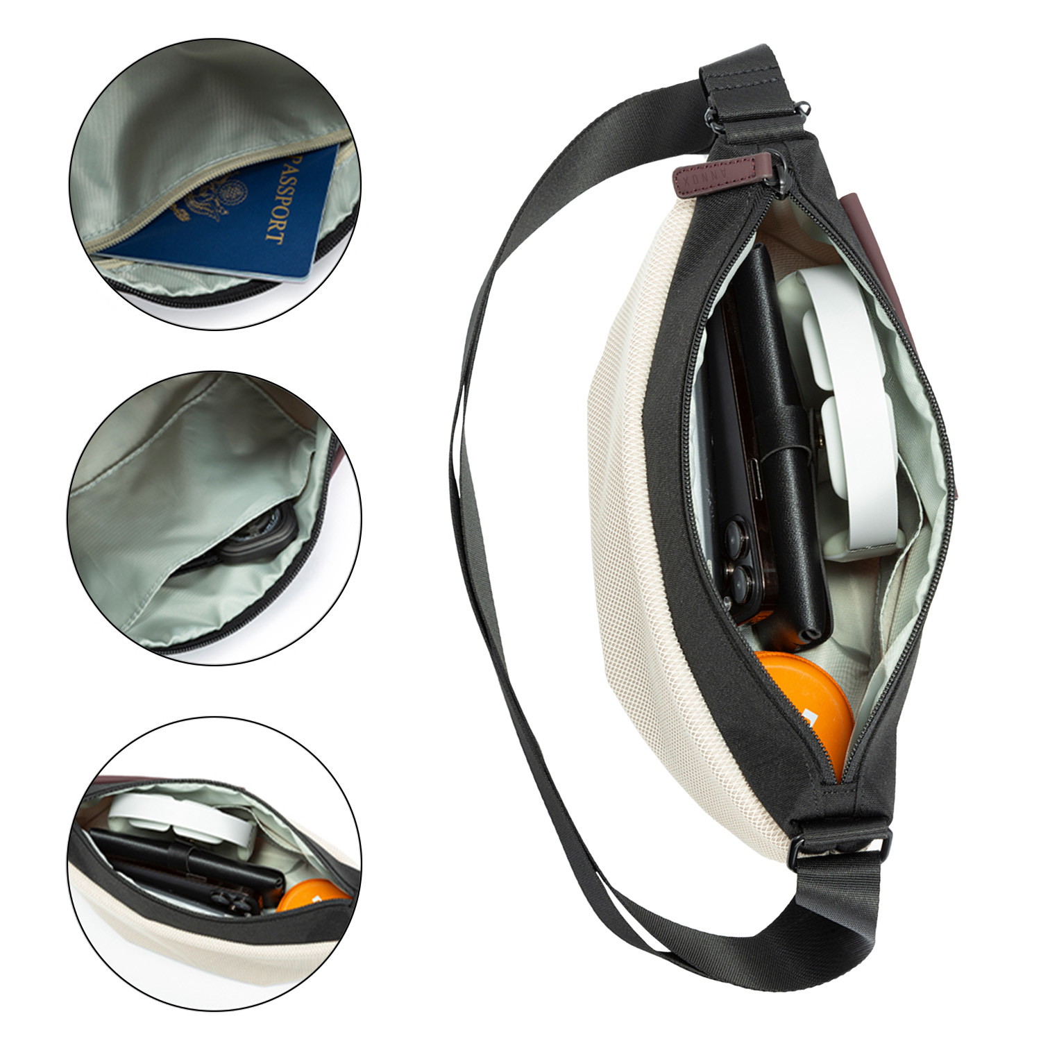 Annox On-The-Go Sling Bag – Vannavvisende bag til Skate & Sparkesykkel