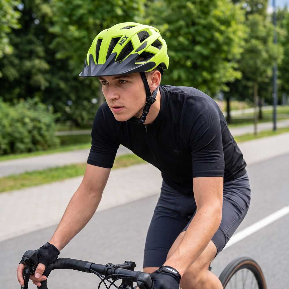 NKX City LED Sykkelhjelm med innebygget lys