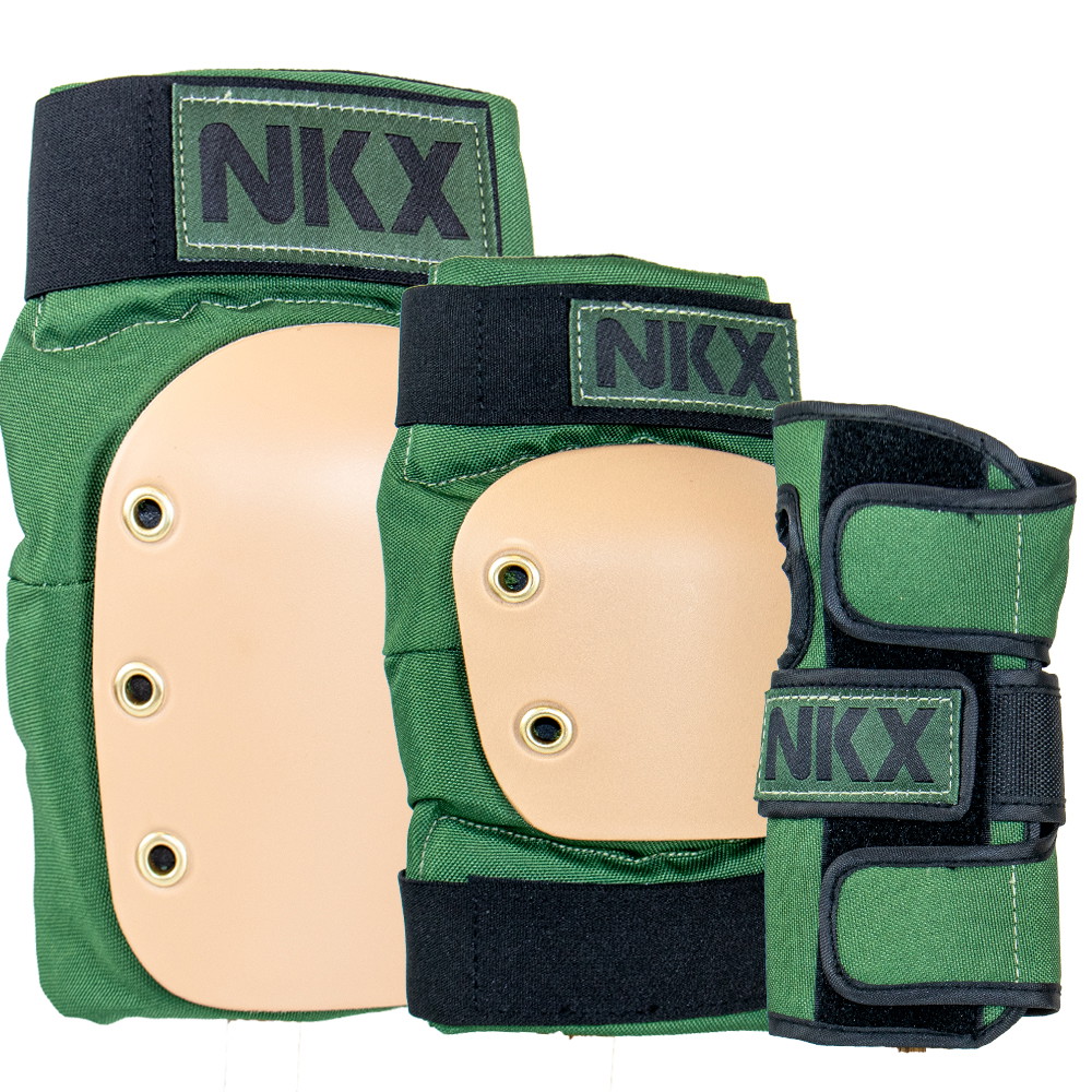 NKX 3-Pakke Pro Beskyttelsesutstyr - Knepads, Albuepads og Håndleddsbeskyttere