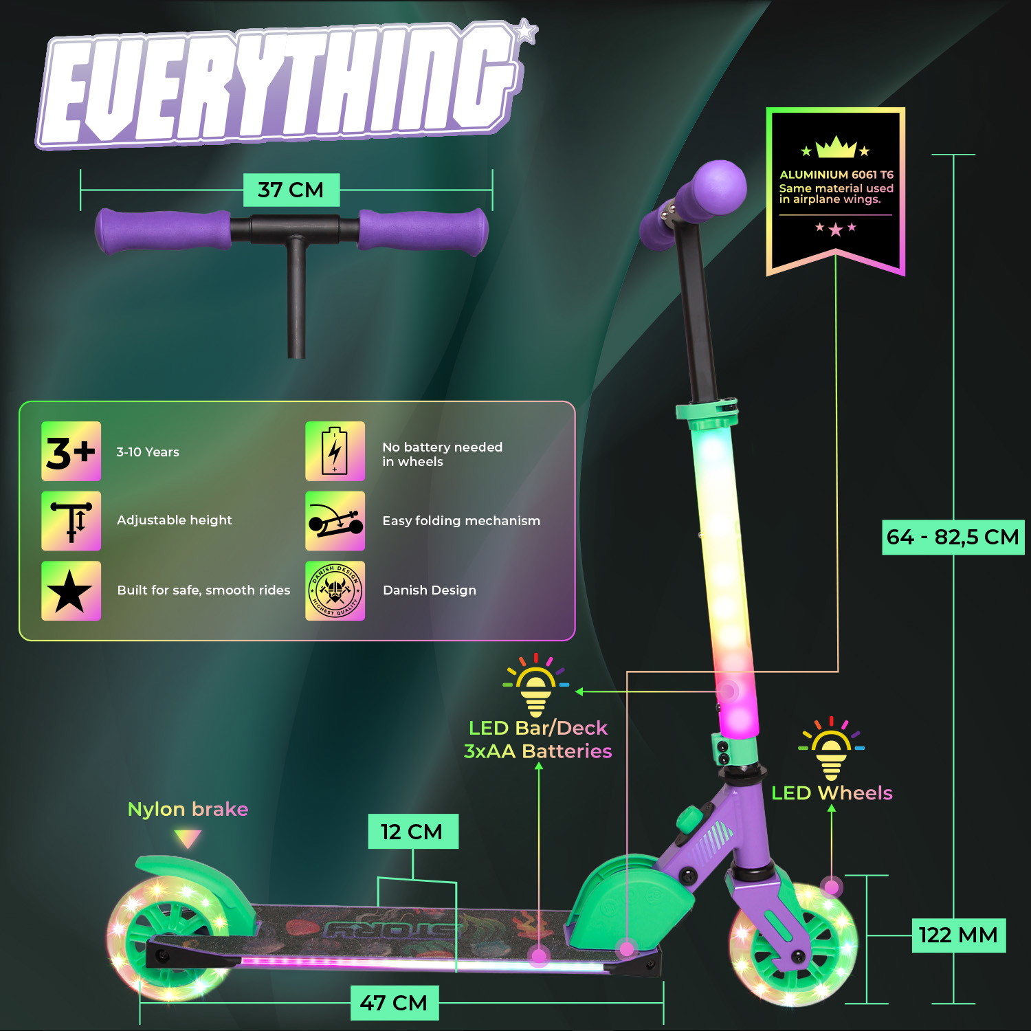 Story Everything Led Sammenleggbar Barnesparkesykkel