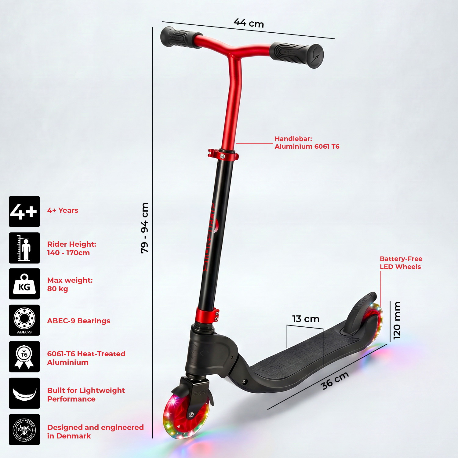 Story Flip Sammenleggbar LED Sparkesykkel