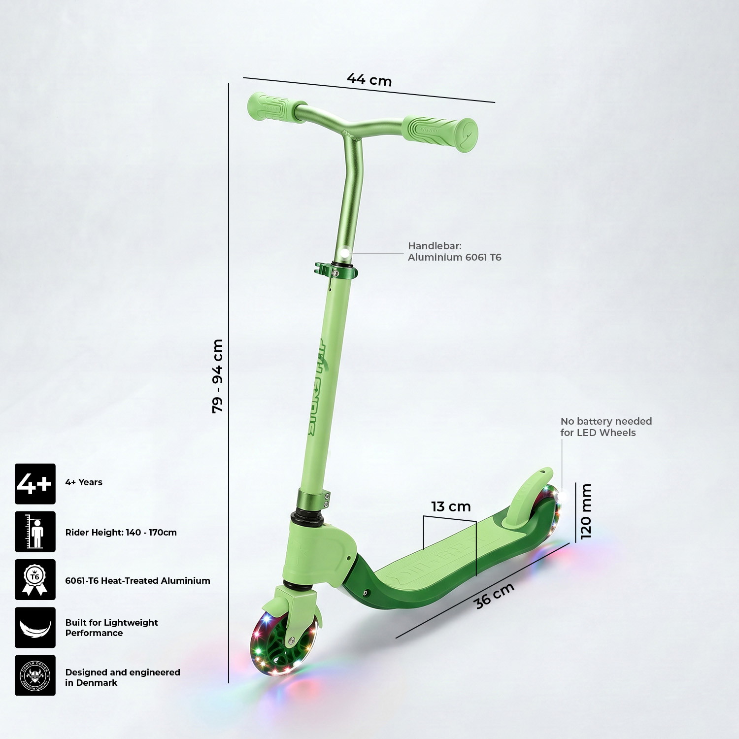 Story Flip Sammenleggbar LED Sparkesykkel