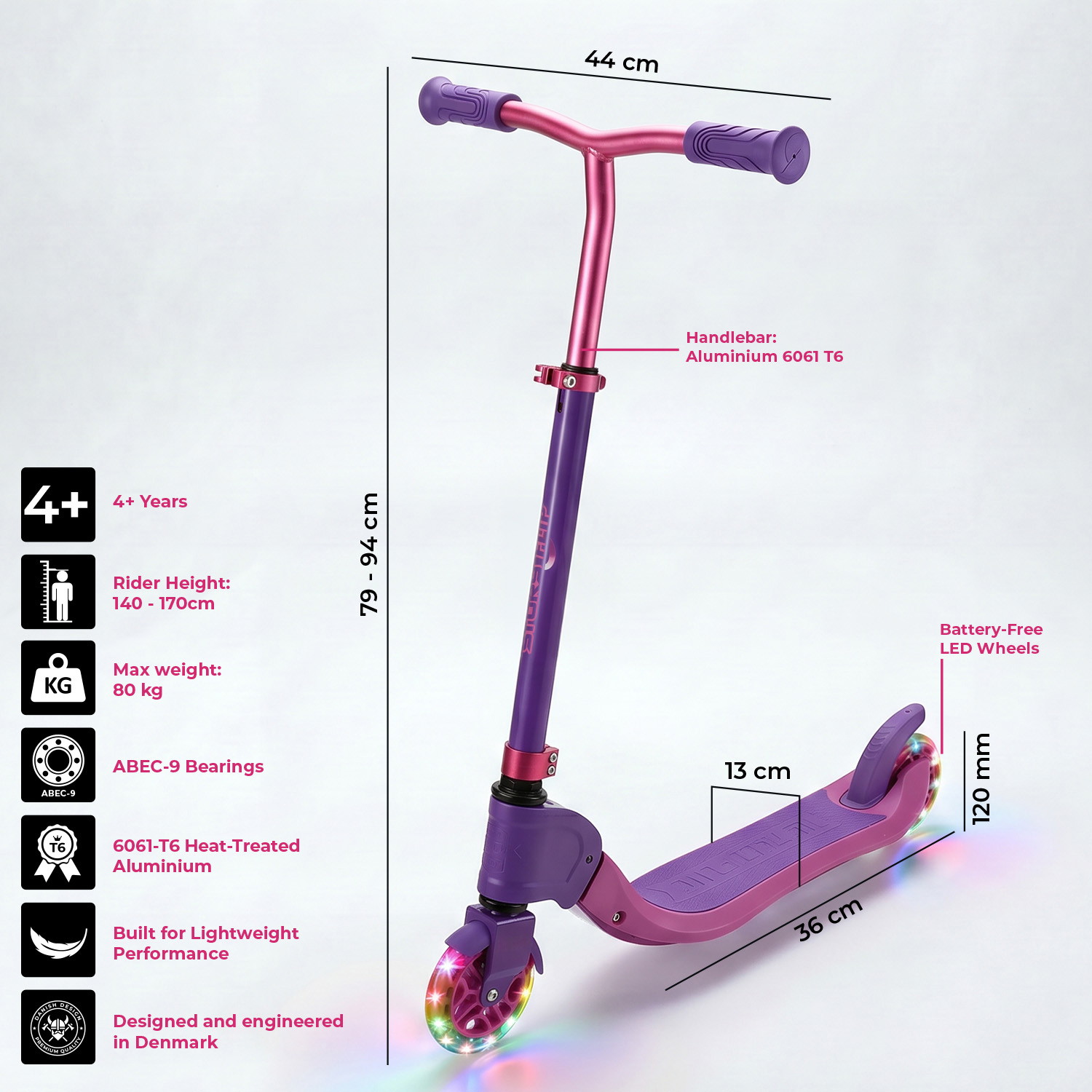 Story Flip Sammenleggbar LED Sparkesykkel