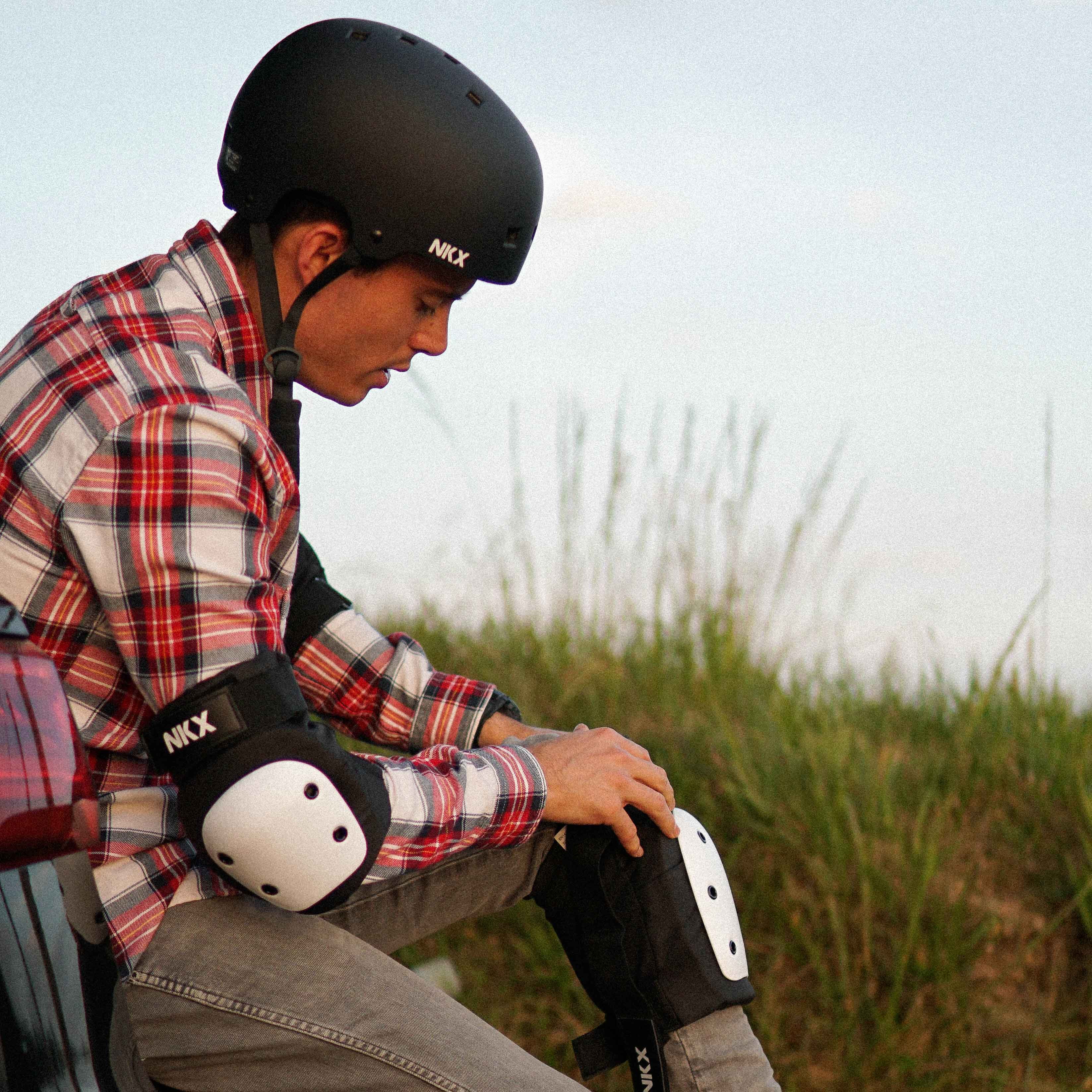 NKX 3-Pakke Pro Beskyttelsesutstyr - Knepads, Albuepads og Håndleddsbeskyttere