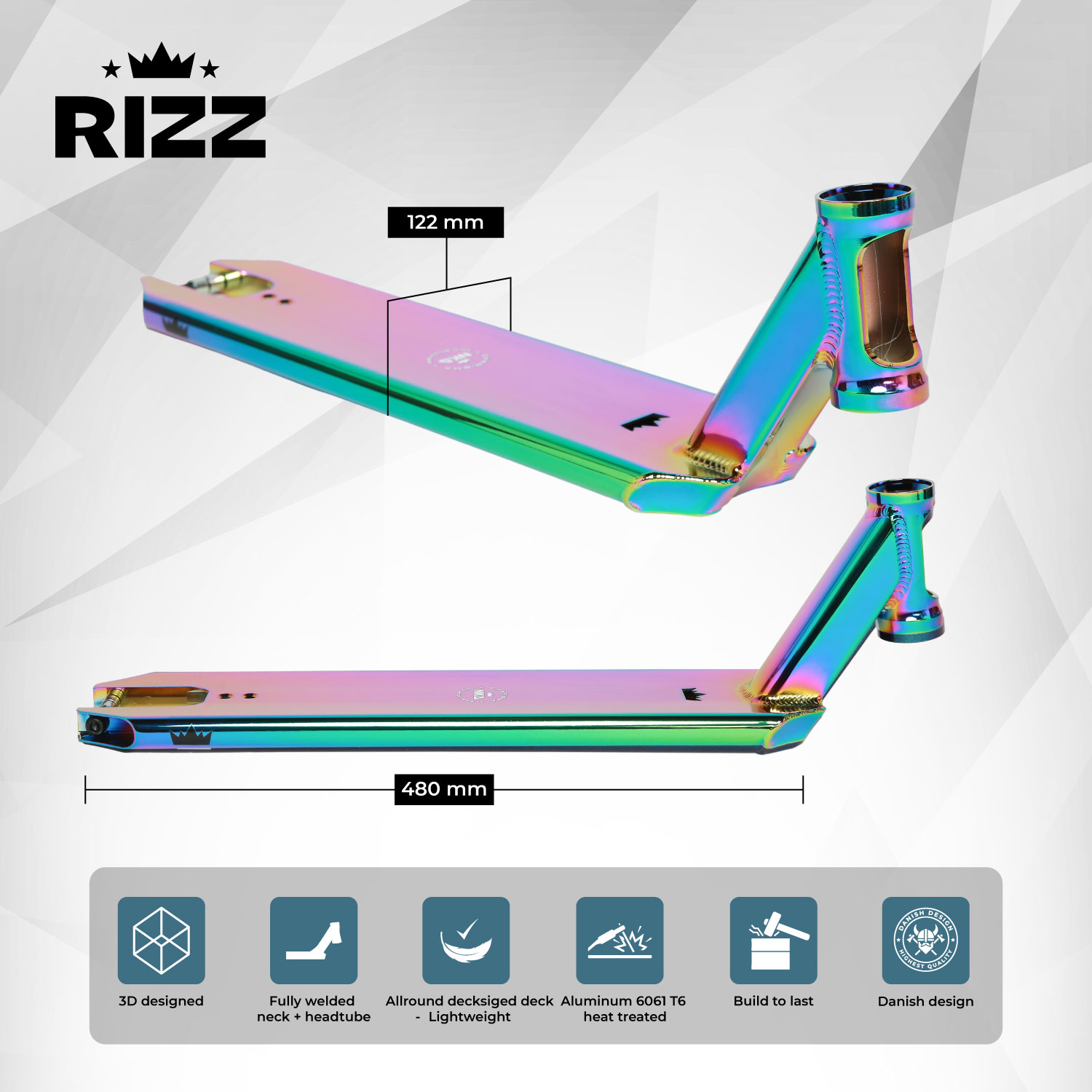 NKD Rizz Triks Sparkesykkel Deck