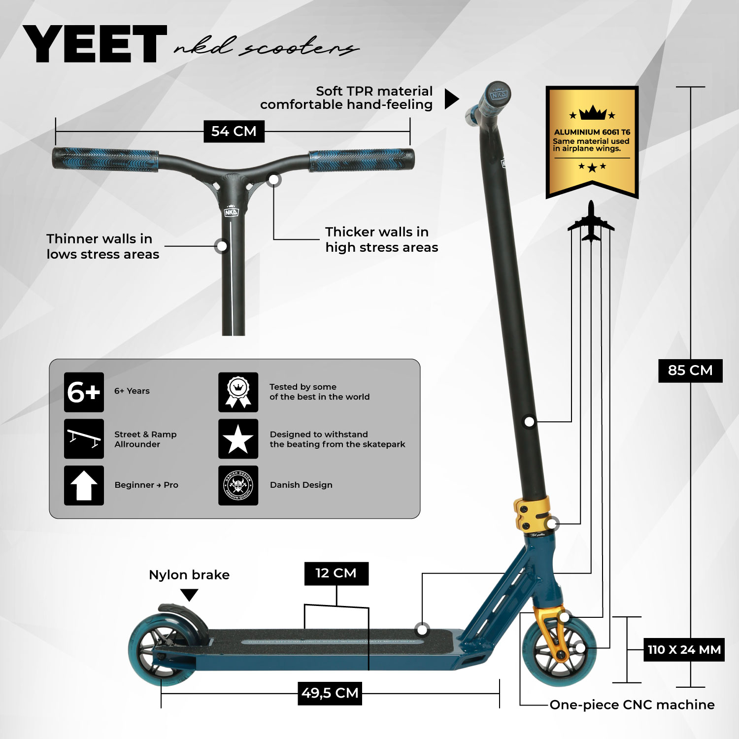 NKD YEET Trikse Sparkesykkel