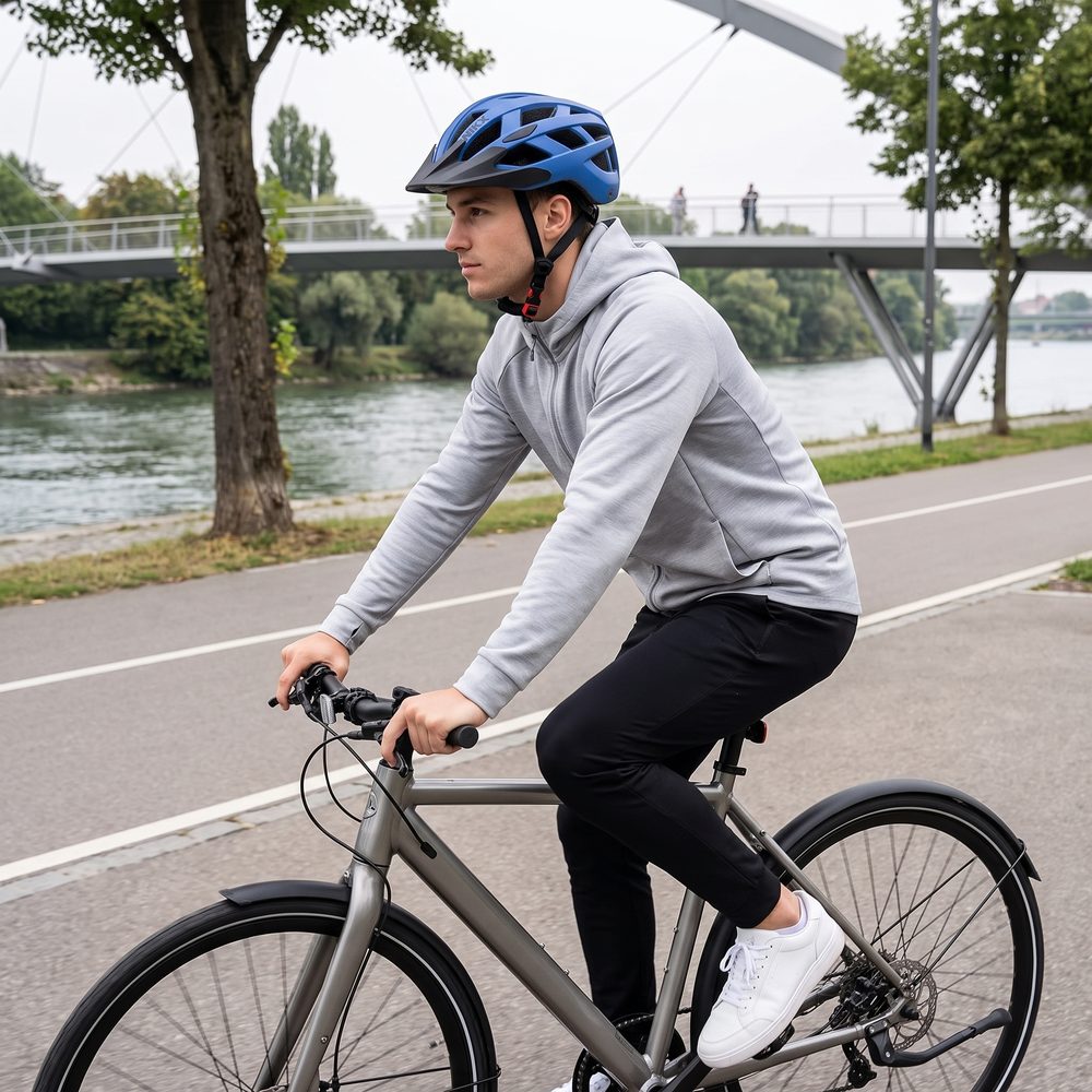 NKX City LED Sykkelhjelm med innebygget lys