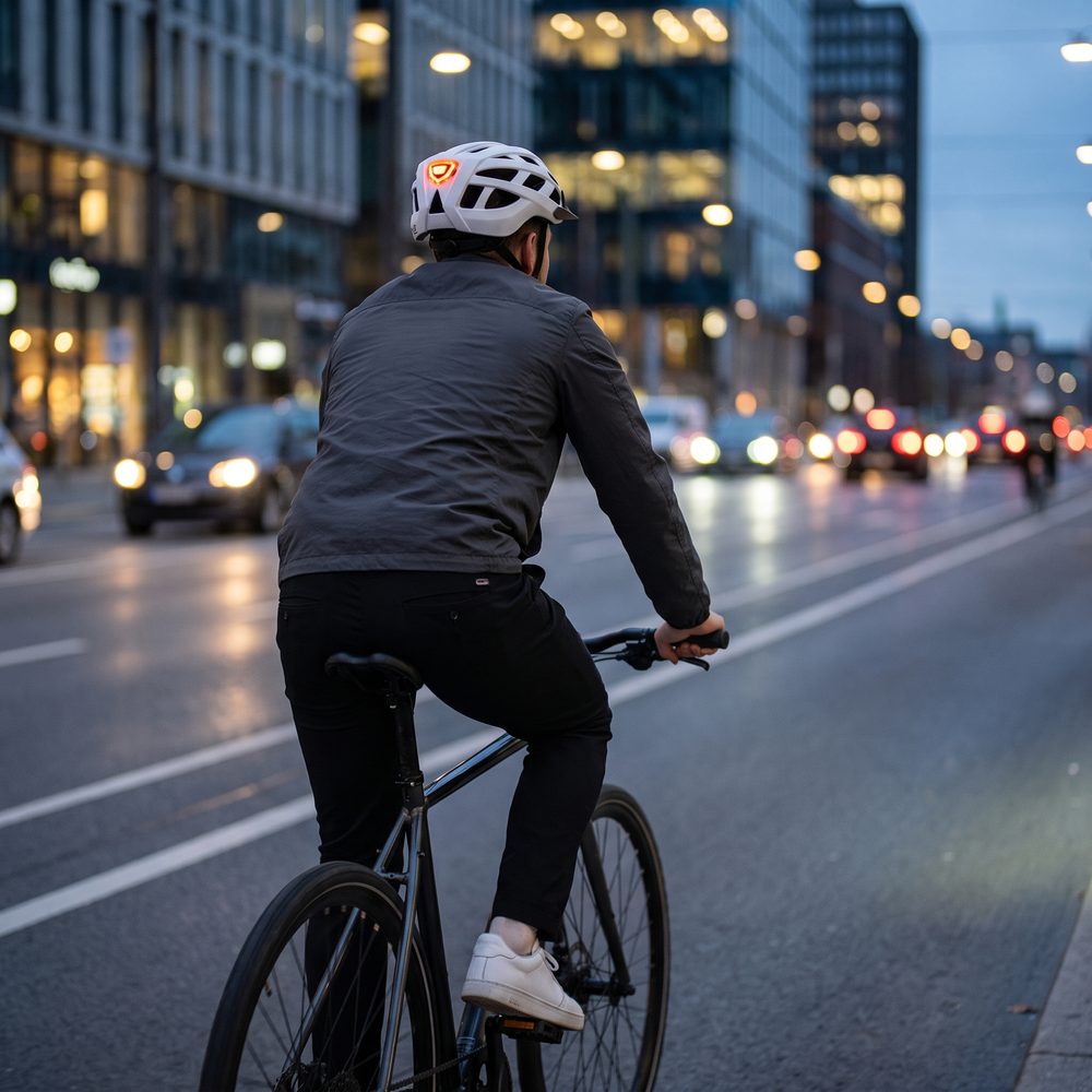 NKX City LED Sykkelhjelm med innebygget lys