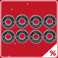 60% Ekstra Rabatt 8 x Kulelager NKD Abec-11