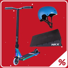 10% Ekstra Rabatt – Triks Sparkesykkel, Rampe & Hjelm Pakke – Nybegynner 5–10 år