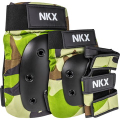 NKX 3-Pakke Pro Beskyttelsesutstyr - Knepads, Albuepads og Håndleddsbeskyttere