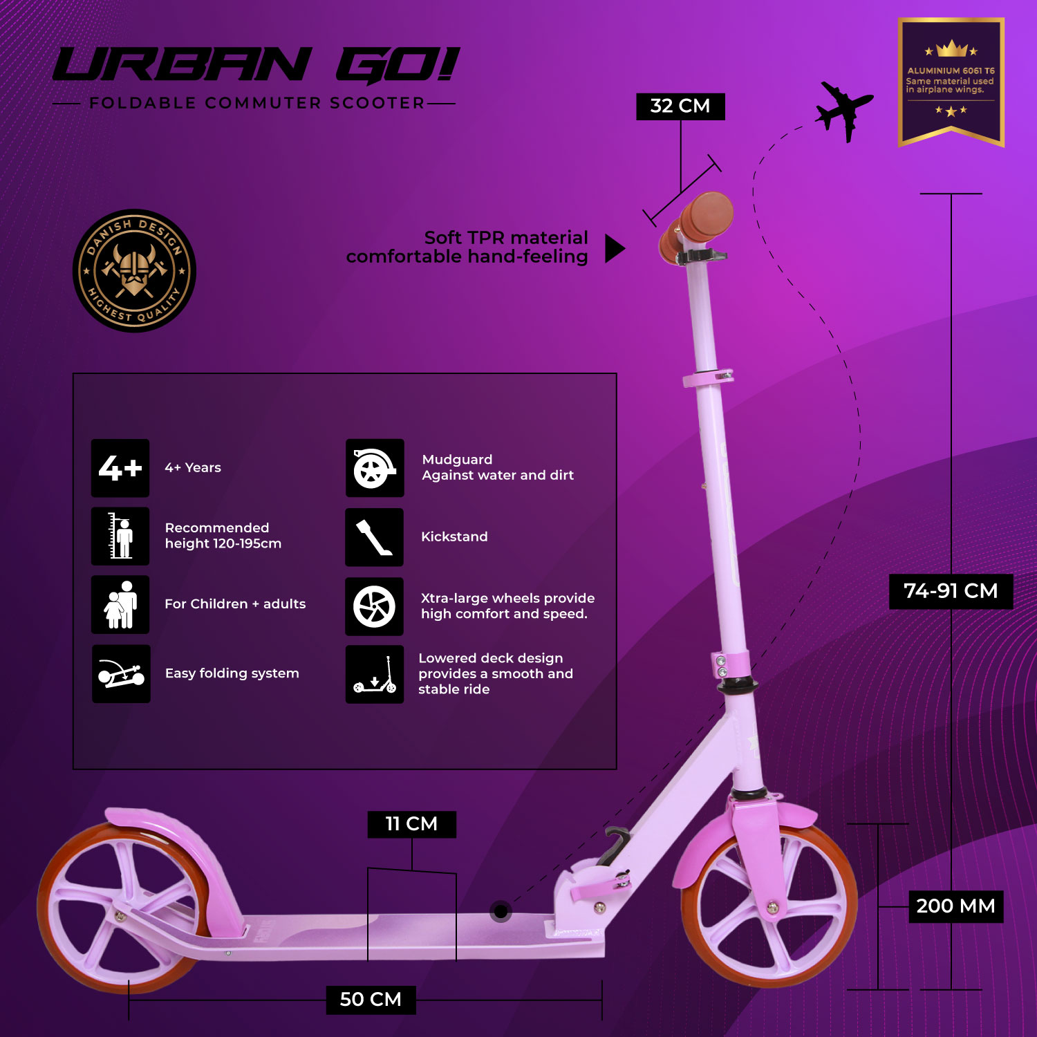 Story Urban GO! Sammenleggbar Sparkesykkel